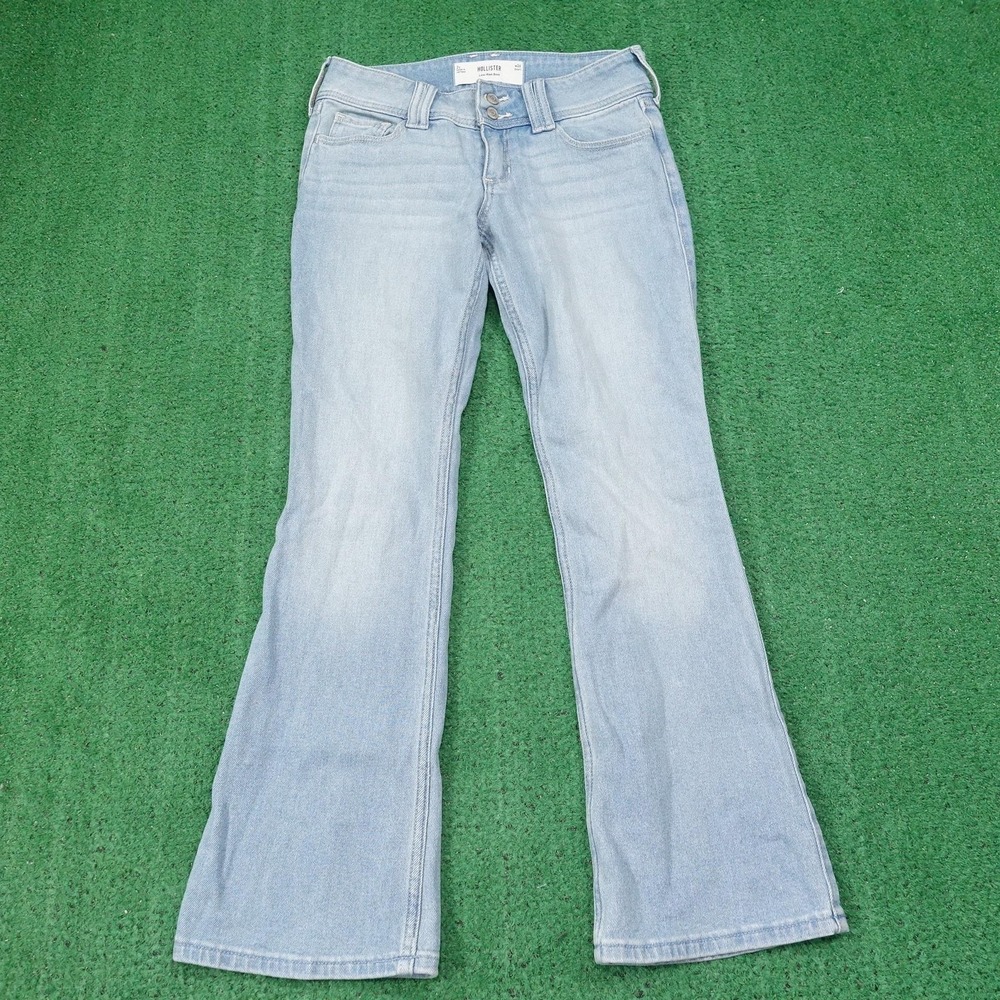 Hollister Jeans 2S 26 Short Blue Light Wash Low-Rise Boot Bootcut 29x28 Stretch
